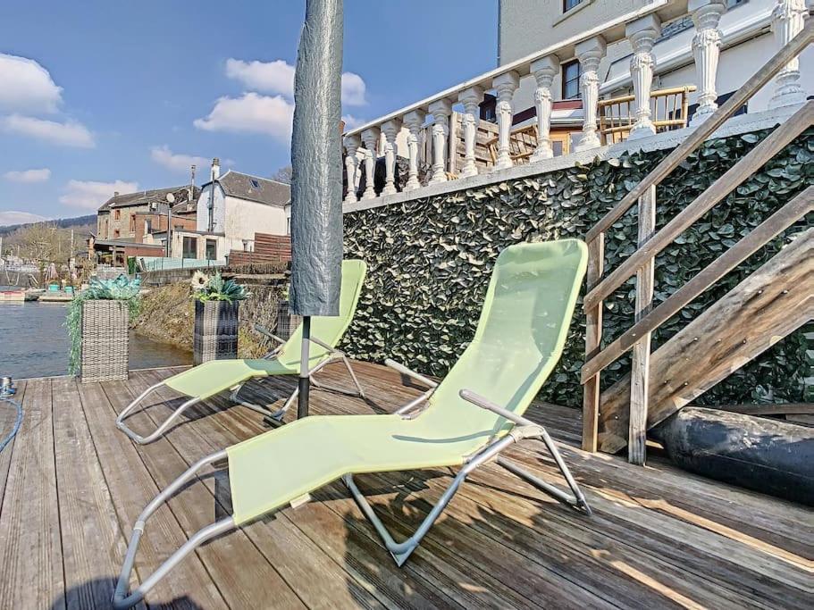 Vue Sur Meuse Avec Jacuzzi Et Sauna Exterieur. Yvoir Exterior photo