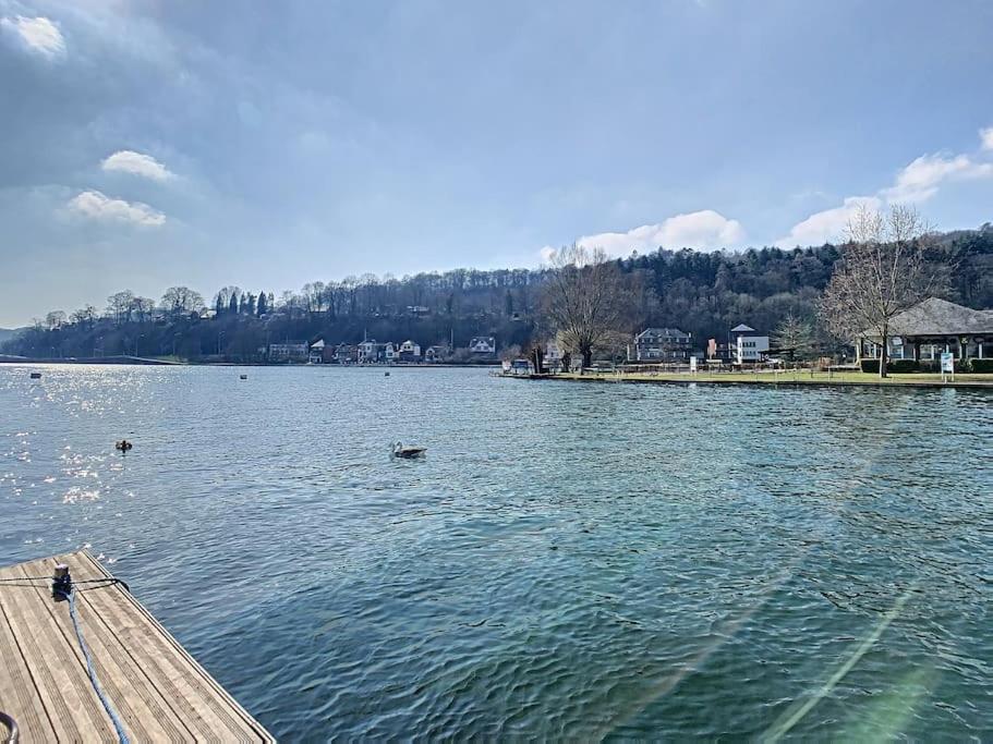Vue Sur Meuse Avec Jacuzzi Et Sauna Exterieur. Yvoir Exterior photo